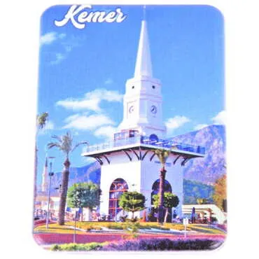Kemer Themed Customised UV Printed Plastic Base Rectangle Fridge Magnet 80x50 mm - 4