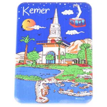 Kemer Themed Customised UV Printed Plastic Base Rectangle Fridge Magnet 80x50 mm - 5