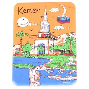 Kemer Themed Customised UV Printed Plastic Base Rectangle Fridge Magnet 80x50 mm - 6