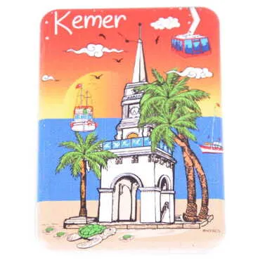 Kemer Themed Customised UV Printed Plastic Base Rectangle Fridge Magnet 80x50 mm - 8
