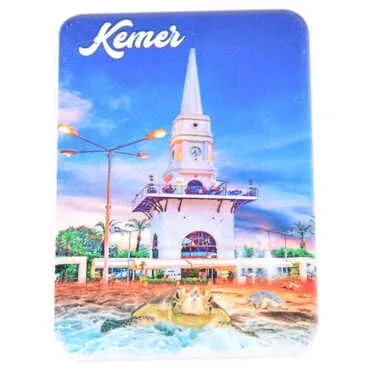 Kemer Themed Customised UV Printed Plastic Base Rectangle Fridge Magnet 80x50 mm - 9