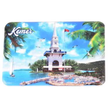 Kemer Themed Customised UV Printed Plastic Base Rectangle Fridge Magnet 80x50 mm - 10