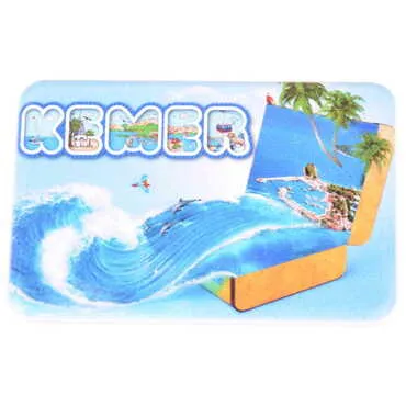 Kemer Themed Customised UV Printed Plastic Base Rectangle Fridge Magnet 80x50 mm - 11