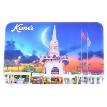 Kemer Themed Customised UV Printed Plastic Base Rectangle Fridge Magnet 80x50 mm - 12