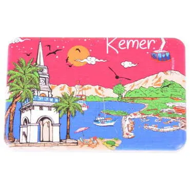 Kemer Themed Customised UV Printed Plastic Base Rectangle Fridge Magnet 80x50 mm - 14
