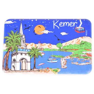 Kemer Themed Customised UV Printed Plastic Base Rectangle Fridge Magnet 80x50 mm - 15