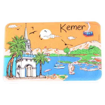 Kemer Themed Customised UV Printed Plastic Base Rectangle Fridge Magnet 80x50 mm - 18