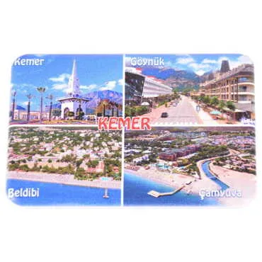 Kemer Themed Customised UV Printed Plastic Base Rectangle Fridge Magnet 80x50 mm - 20