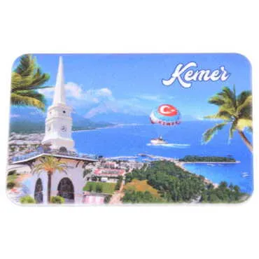 Kemer Themed Customised UV Printed Plastic Base Rectangle Fridge Magnet 80x50 mm - 21