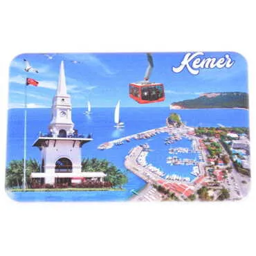 Kemer Themed Customised UV Printed Plastic Base Rectangle Fridge Magnet 80x50 mm - 22