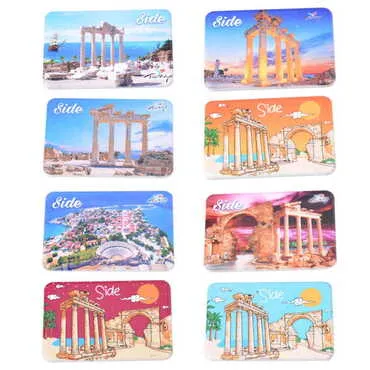 Side Themed Customised UV Printed Plastic Base Rectangle Fridge Magnet 80x50 mm - 3