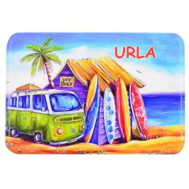 Urla Themed Customised UV Printed Plastic Base Rectangle Fridge Magnet 80x50 mm - 7