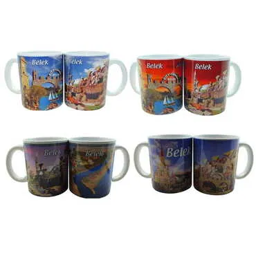 Belek Themed Customised Porcelain Souvenir Travel Mug 80x95 mm - 3