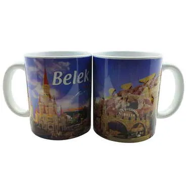 Belek Themed Customised Porcelain Souvenir Travel Mug 80x95 mm - 7