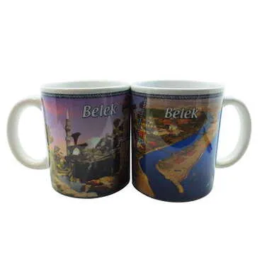 Belek Themed Customised Porcelain Souvenir Travel Mug 80x95 mm - 4