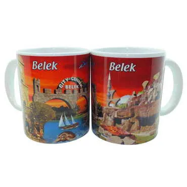 Belek Themed Customised Porcelain Souvenir Travel Mug 80x95 mm - 5