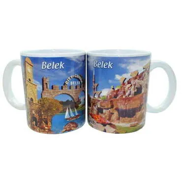 Belek Themed Customised Porcelain Souvenir Travel Mug 80x95 mm - 6