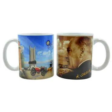 Izmir Themed Customised Porcelain Souvenir Travel Mug 80x95 mm - 4