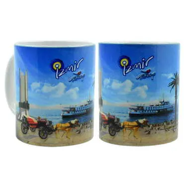 Izmir Themed Customised Porcelain Souvenir Travel Mug 80x95 mm - 6
