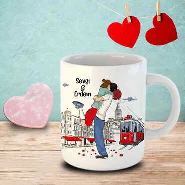 Sweetheart Themed Customised Porcelain Souvenir Travel Mug 80x95 mm - 13
