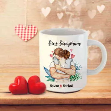 Sweetheart Themed Customised Porcelain Souvenir Travel Mug 80x95 mm - 26