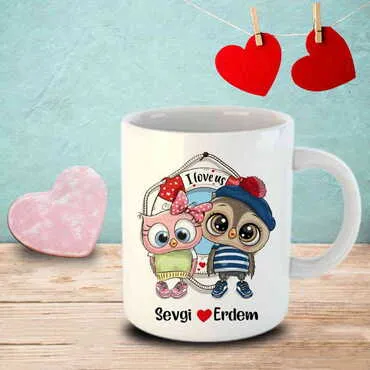 Sweetheart Themed Customised Porcelain Souvenir Travel Mug 80x95 mm - 43