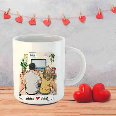 Sweetheart Themed Customised Porcelain Souvenir Travel Mug 80x95 mm - 59