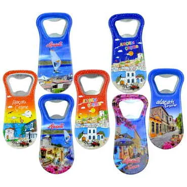 Toptan Alaçatı Bölgesi Temalı Uv Baskılı Açacak Magnet 95x43 mm - 3