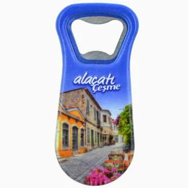 Toptan Alaçatı Bölgesi Temalı Uv Baskılı Açacak Magnet 95x43 mm - 4