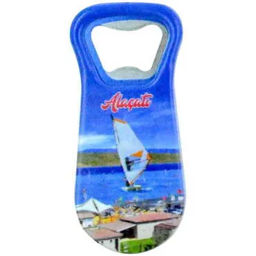 Toptan Alaçatı Bölgesi Temalı Uv Baskılı Açacak Magnet 95x43 mm - 6