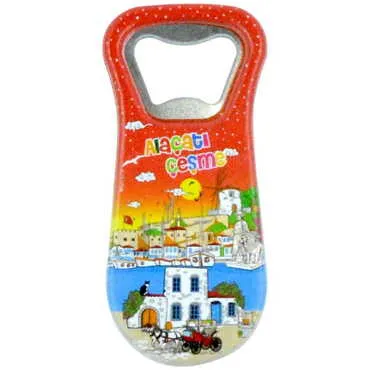 Toptan Alaçatı Bölgesi Temalı Uv Baskılı Açacak Magnet 95x43 mm - 7