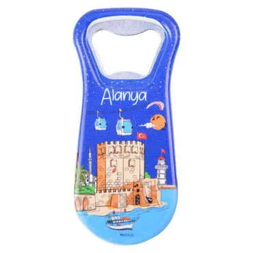 Alanya Themed Customised Uv Printed Plastic Base Plastic Base Bottle Opener 95x43 mm - 6