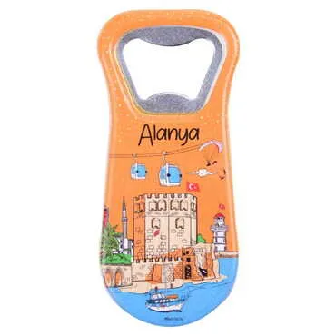 Alanya Themed Customised Uv Printed Plastic Base Plastic Base Bottle Opener 95x43 mm - 7
