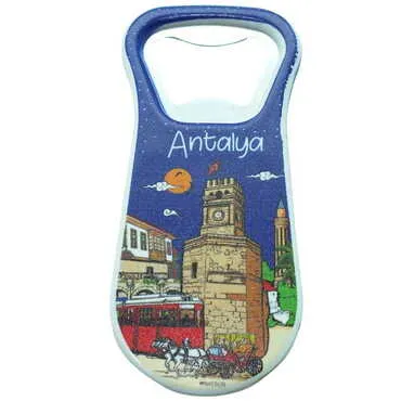 Antalya Themed Customised Uv Printed Plastic Base Plastic Base Bottle Opener 95x43 mm - 18