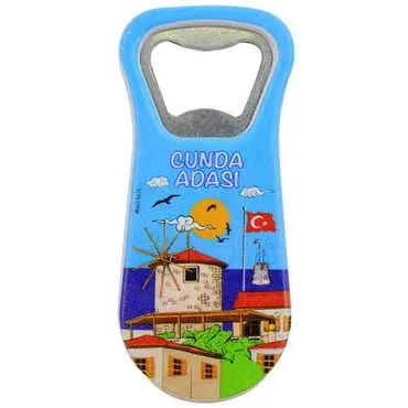 Cunda Themed Customised Uv Printed Plastic Base Plastic Base Bottle Opener 95x43 mm - 6