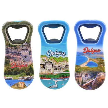Dalyan Themed Customised Uv Printed Plastic Base Plastic Base Bottle Opener 95x43 mm - 3