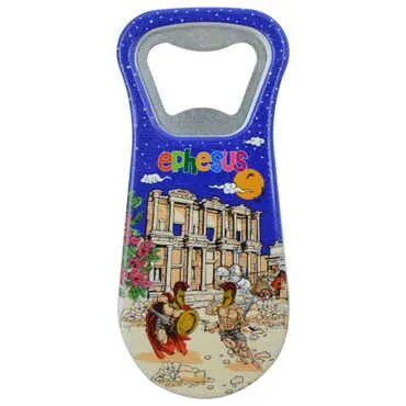Ephesus Themed Customised Uv Printed Plastic Base Plastic Base Bottle Opener 95x43 mm - 4