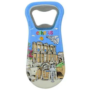 Ephesus Themed Customised Uv Printed Plastic Base Plastic Base Bottle Opener 95x43 mm - 6