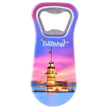 Istanbul Themed Customised Uv Printed Plastic Base Plastic Base Bottle Opener 95x43 mm - 32