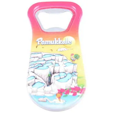 Pamukkale Themed Customised Uv Printed Plastic Base Plastic Base Bottle Opener 95x43 mm - 4