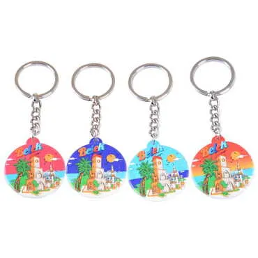 Belek Themed Customised UV Printed Plastic Base Square Keyring 38x100 mm - 2