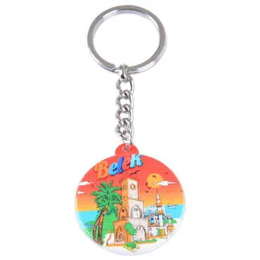 Belek Themed Customised UV Printed Plastic Base Square Keyring 38x100 mm - 6