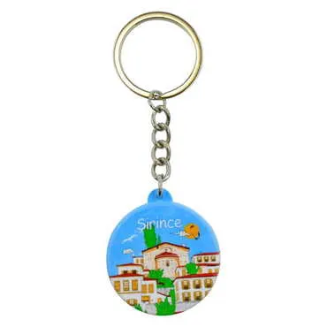 Şirince Themed Customised UV Printed Plastic Base Square Keyring 38x100 mm - 4