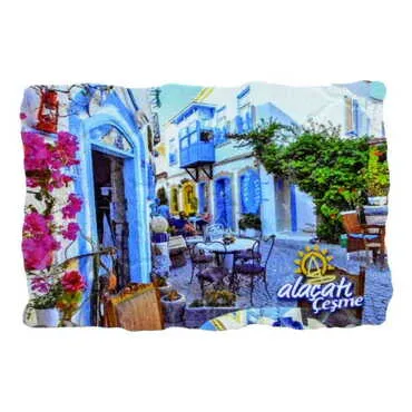 Toptan Alaçatı Bölgesi Temalı Uv Baskılı Mozaik Magnet 80x50 mm - 4