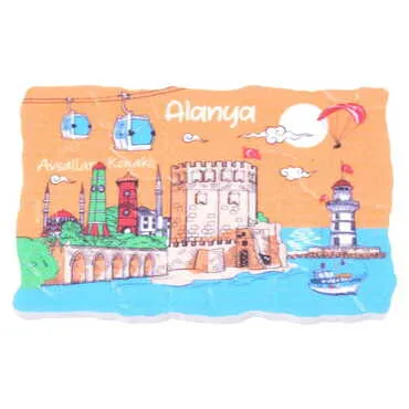 Toptan Alanya Temalı Uv Baskılı Mozaik Magnet 80x50 mm - 3