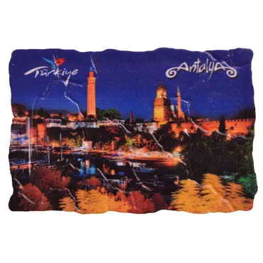 Antalya Themed Customised UV Printed Plastic Base Mosaic Pattern Rectangle Fridge Magnet 80x50 mm - 8