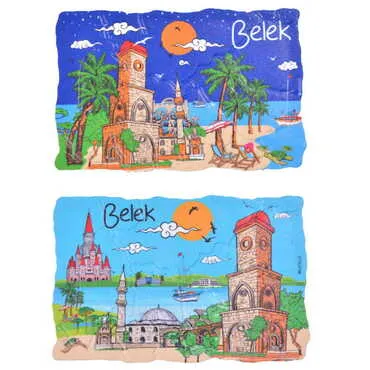 Toptan Belek Temalı Uv Baskılı Mozaik Magnet 80x50 mm - 2