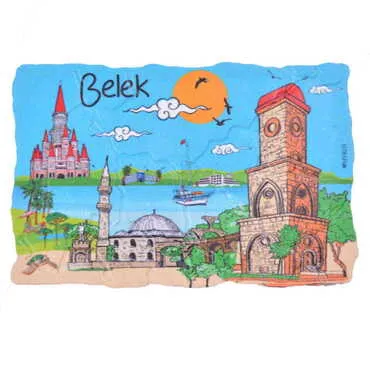 Toptan Belek Temalı Uv Baskılı Mozaik Magnet 80x50 mm - 3