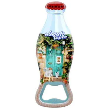 Alacati Region Themed Customised Uv Printed Coca Cola Bottle Shape Plastic Base Bottle Opener 42x120 mm - 10