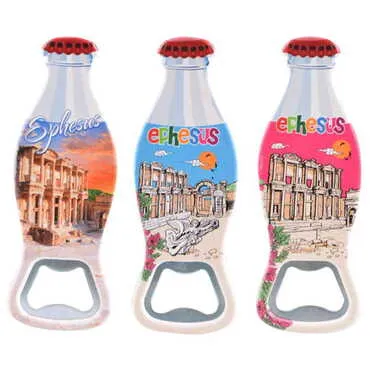 Ephesus Themed Customised Uv Printed Coca Cola Bottle Shape Plastic Base Bottle Opener 42x120 mm - 3